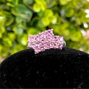 Amethyst Cluster Ring Size 8  - Brilliant gemstone!